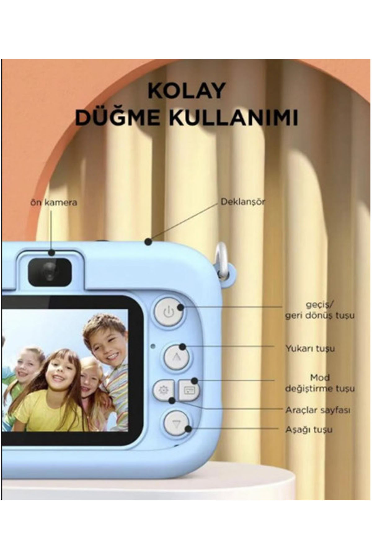 Vothoon%20Mini%201080p%20Hd%20Çocuk%20Kamera%20Dijital%20Fotoğraf%20Makinesi%202.0%20Inç%20Ekran%205%20Adet%20Oyun%20Pembe