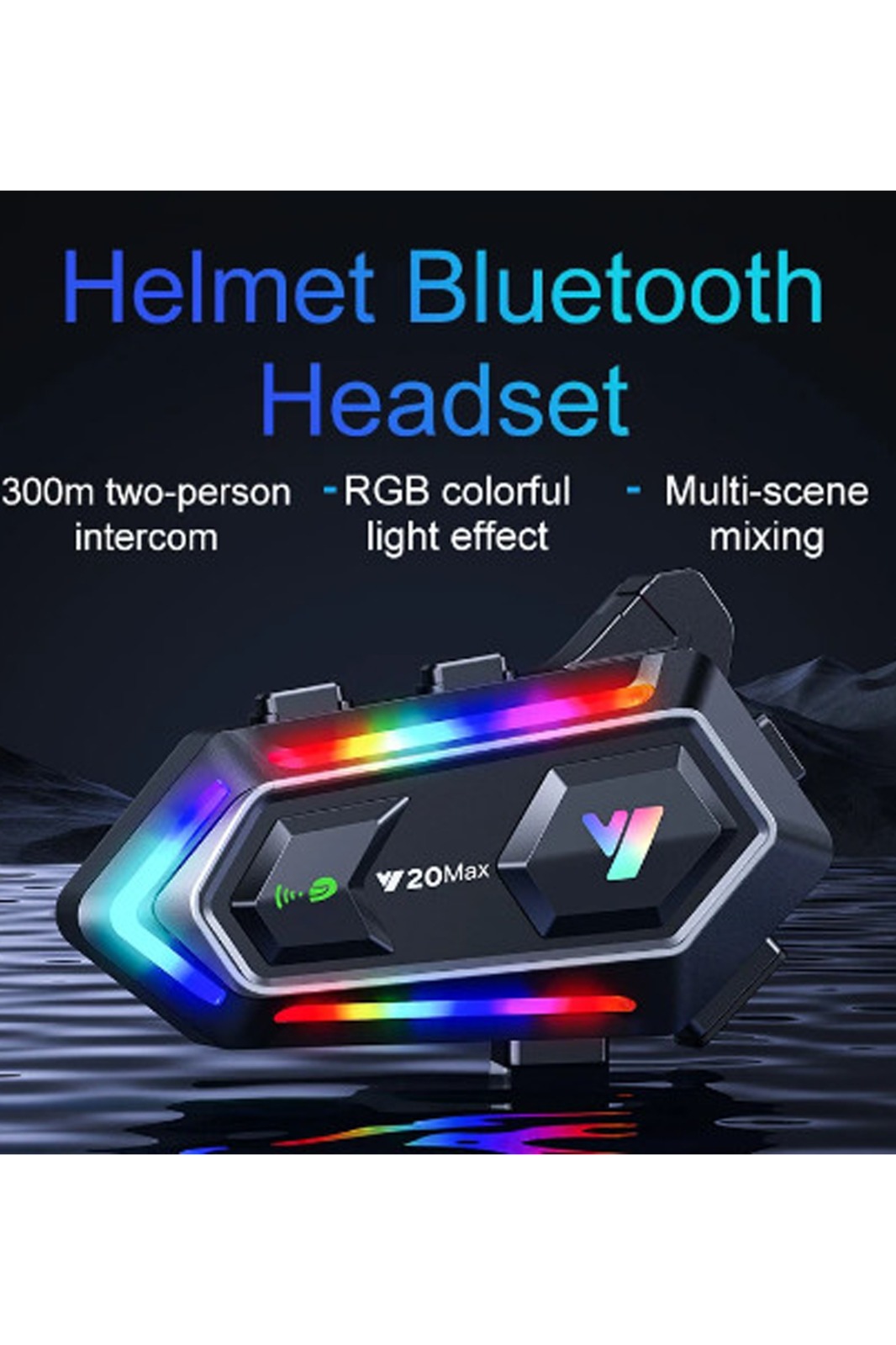 Y20%20Max%20Motosiklet%20Bluetooth%205.3%20Kask%20Intercom%202%20Kişi%20300%20Metre%20Eşleşme%20Özellikli