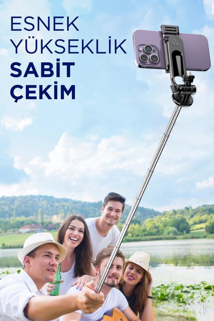 Torima%20Q12%20Çok%20Amaçlı%20Tripod%20Kumandalı%20Selfie%20Çubuğu%20Siyah