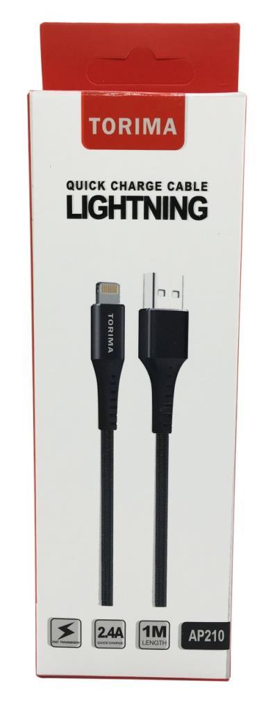 Torima%202.4A%20Iphone%20Lightning%20USB%20Hızlı%20Halat%20Şarj%20Kablosu-TR210