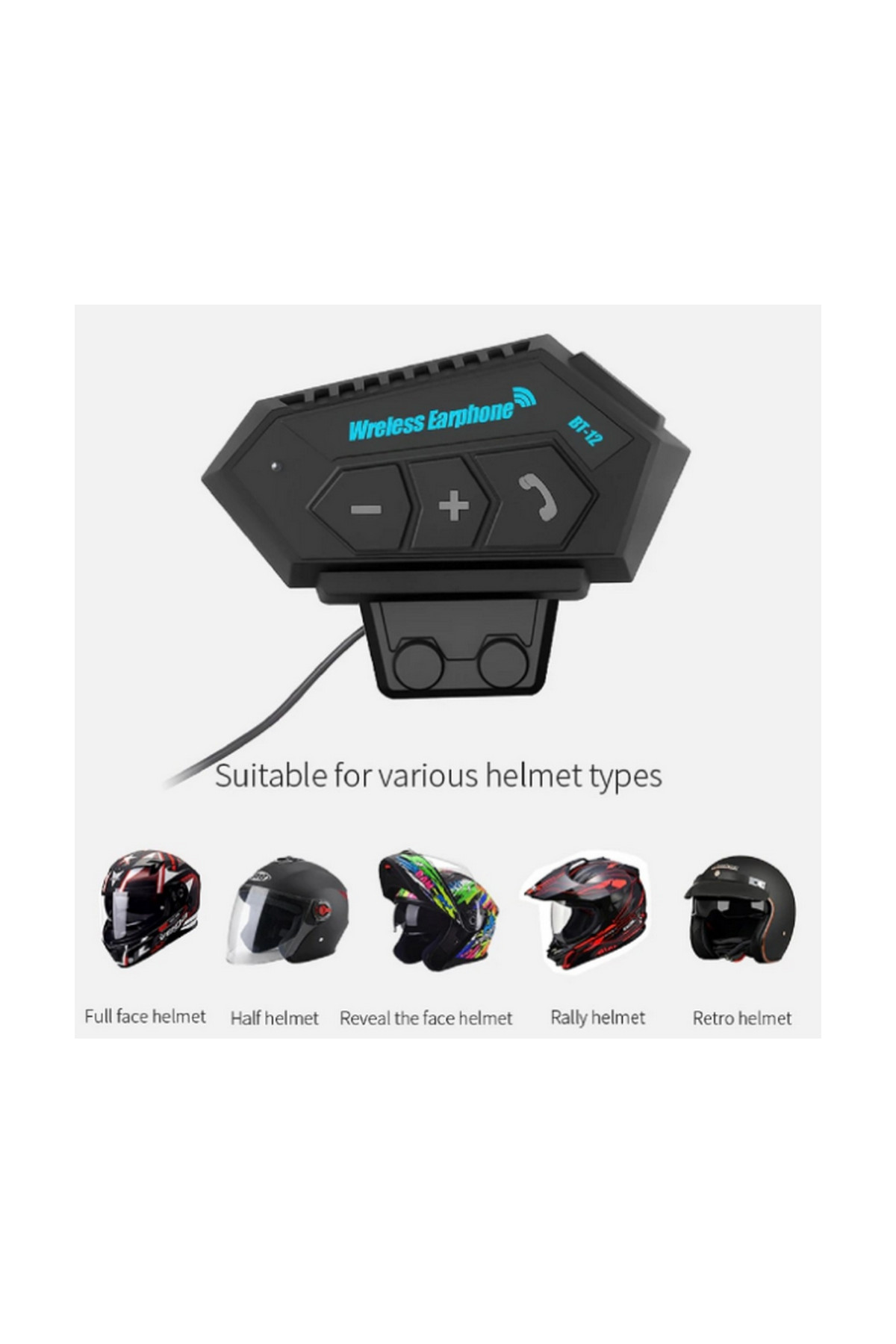 Vothoon%20BT12%20Kask%20Kulaklık%20Bluetooth%20Motosiklet%20Kulaklık%20Interkom%20Motorsiklet%20Kulaklık