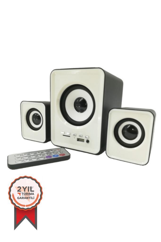 TORİMA%20D23%20Beyaz%20Bluetooth%20Hoparlör%203.5mm%20Jack%20Kablolu%20Bilgisayar%20Hoparlörü