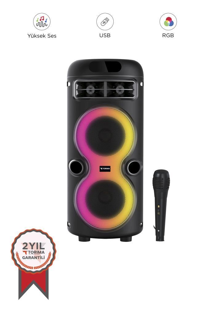 Torima%20D41%20RGB%20Işıklı%20Mikrofonlu%20Bluetooth%20Hoparlör%20Speaker