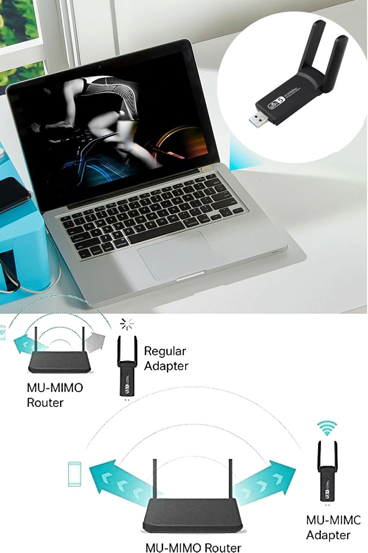 Vothoon%20Dual%20Band%20Ac1200%20Usb%203.0%20Adaptör%20Kablosuz%20Wifi%20Yükseltici