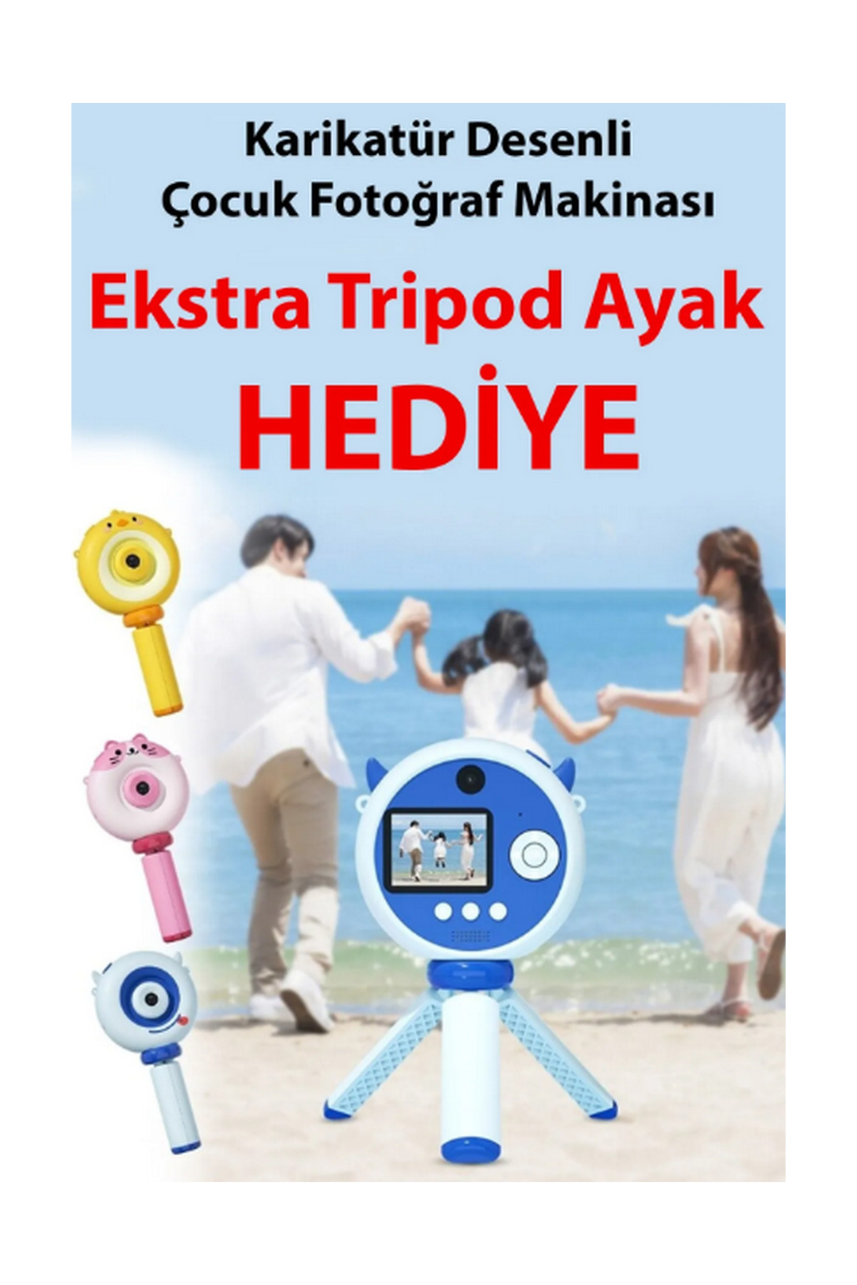 Hd%20Kamera%20Karikatür%20Tripodlu%20Çocuk%20Dijital%20Kamera%20Fotoğraf%20Makinası%201080p%20Video%20Kaydedici%202.0%20inç