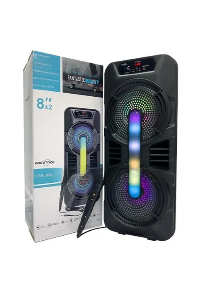 Torima%20Siyah%20GTS-1702%20Taşınabilir%20Bluetooth%20Mikrofonlu%20RGB%20Işıklı%20%20Hoparlör