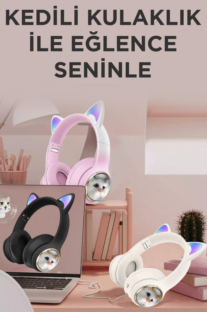 Torima%20HD11%20Siyah%20Sevimli%20Kedi%20Karikatür%20Kulak%20Led%20Işıklı%205.3%20Bluetooth%20Kulak%20Üstü%20Kulaklık