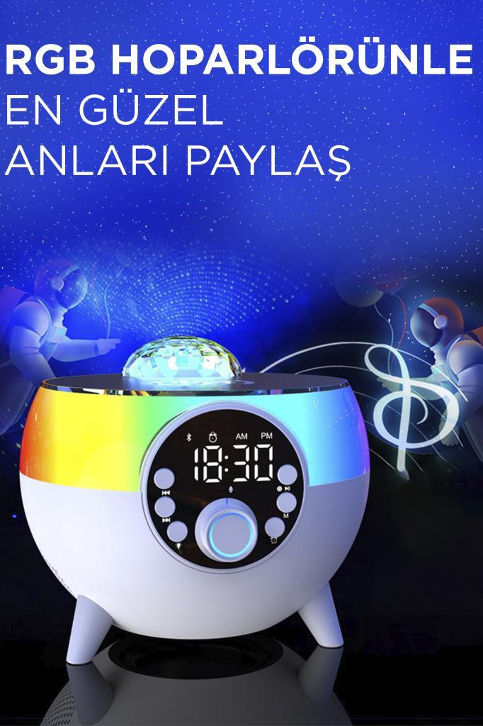 Torima%20HM-2310%20Beyaz%20RGB%20Işıklı%20Çalar%20Saatli%20%20Bluetooth%20Hoparlörlü%20Şarj%20Standı