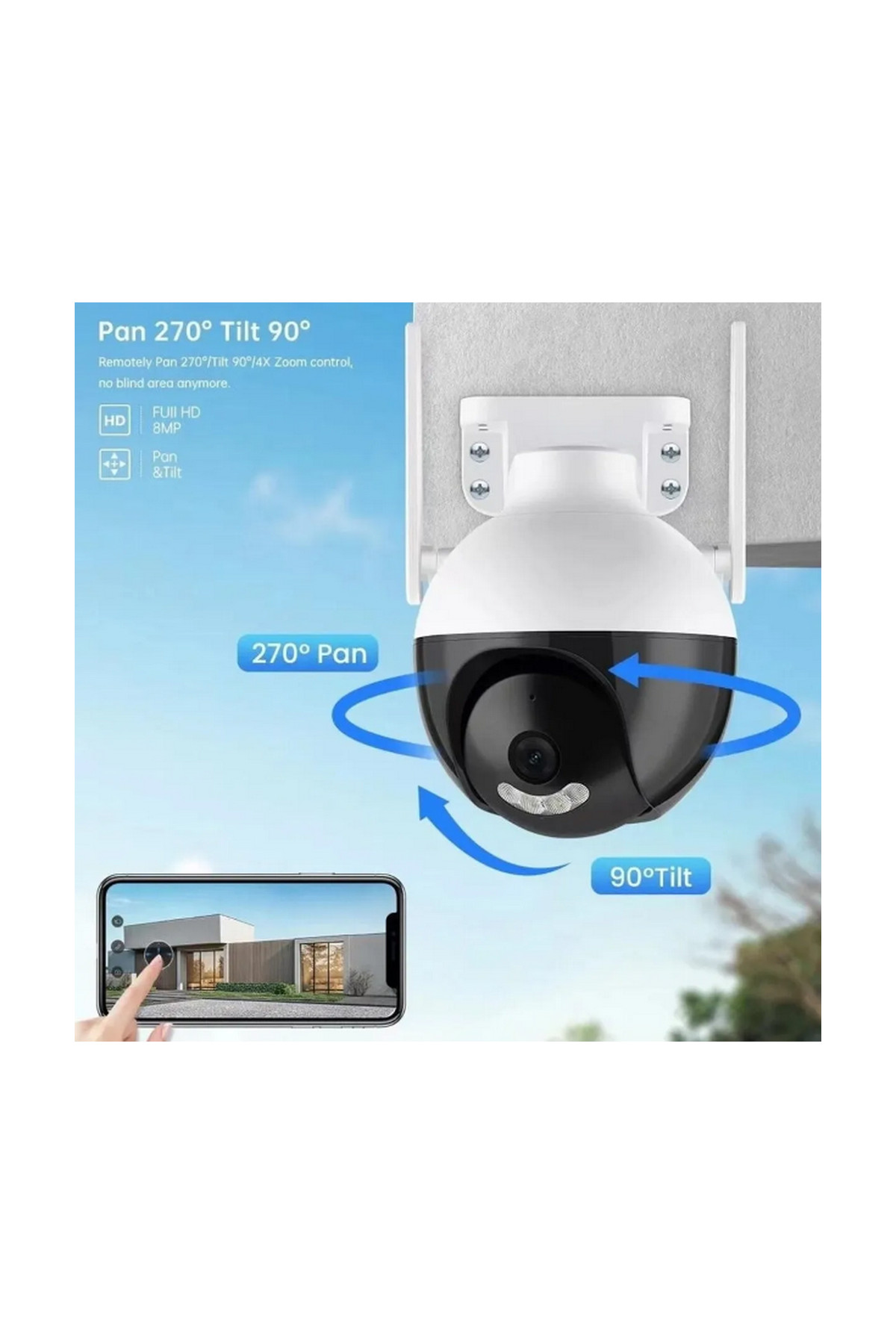 Vothoon%20Panoramik%20Ip%20Kamera%202MP%20HD%20Wifi%20Hareket%20Takipli%20ve%20Gece%20Sensörlü%20Kamera%203.0X%20Dijital%20Zoom