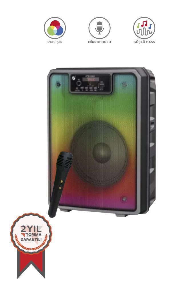 Torima%20KTS-1561%20Siyah%20Taşınabilir%20Rgb%20Işıklı%20Bluetooth%20Hoparlör