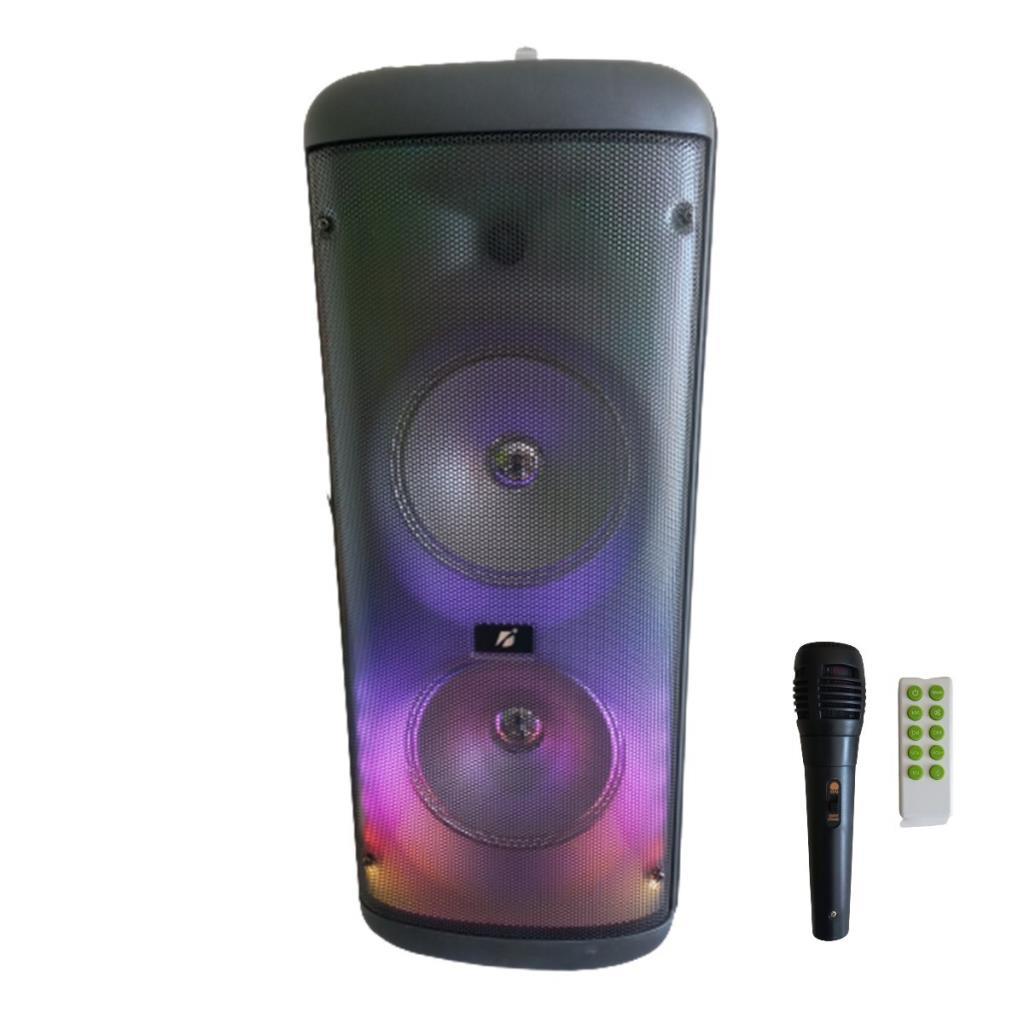 KTS-1626%20Mikrofonlu%20Kumandalı%20Rgb%20Ledli%20Bluetooth%20Hoparlör%20Usb-Tf-Fm%20Radyo%20Siyah