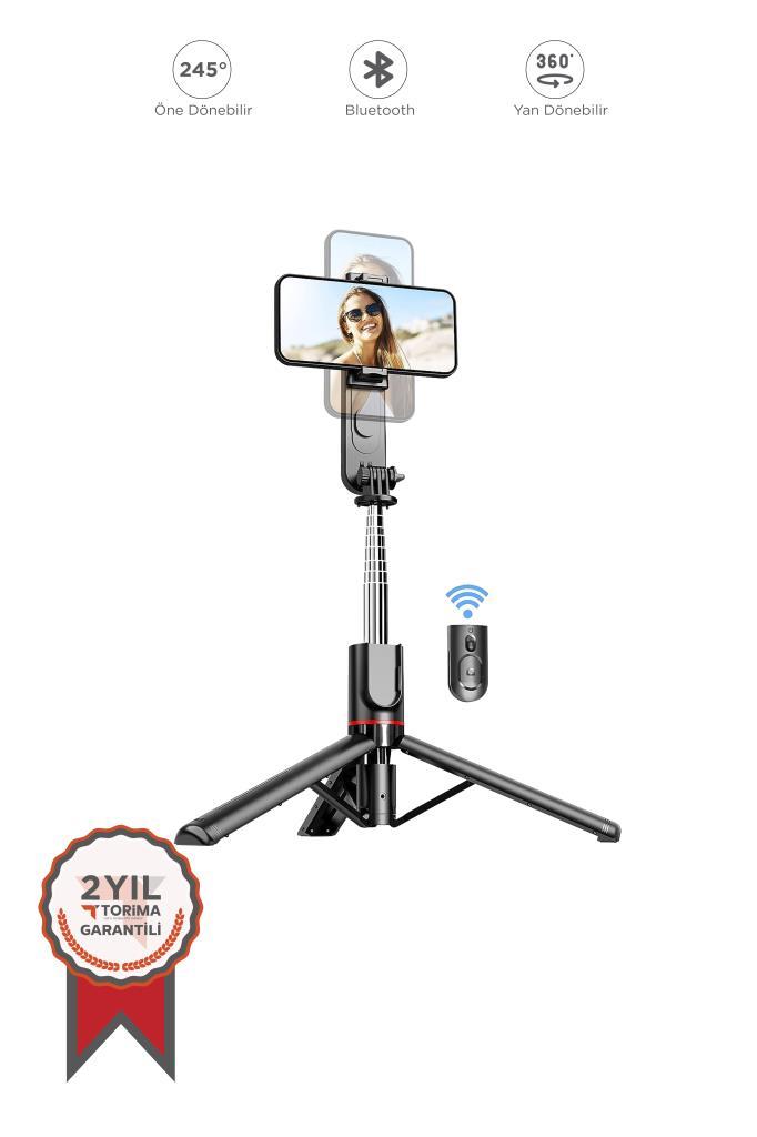 L15%20Siyah%20Led%20Işıklı%20Selfie%20Çubuğu%20Kablosuz%20Tripot%20Selfie%20Monopod%20Selfie%20Stick