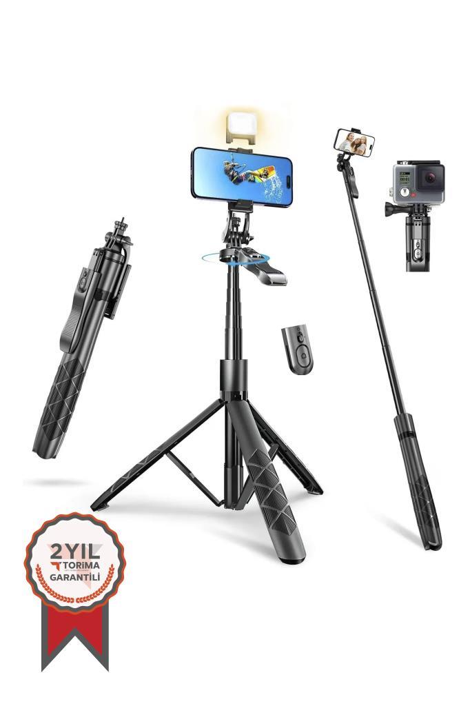 Torima%20L16%20Çok%20Amaçlı%20Tripod%20Selfie%20Kumandalı%20153%20Cm%20Anroid%20İos%20Go%20Pro%20Uyumlu