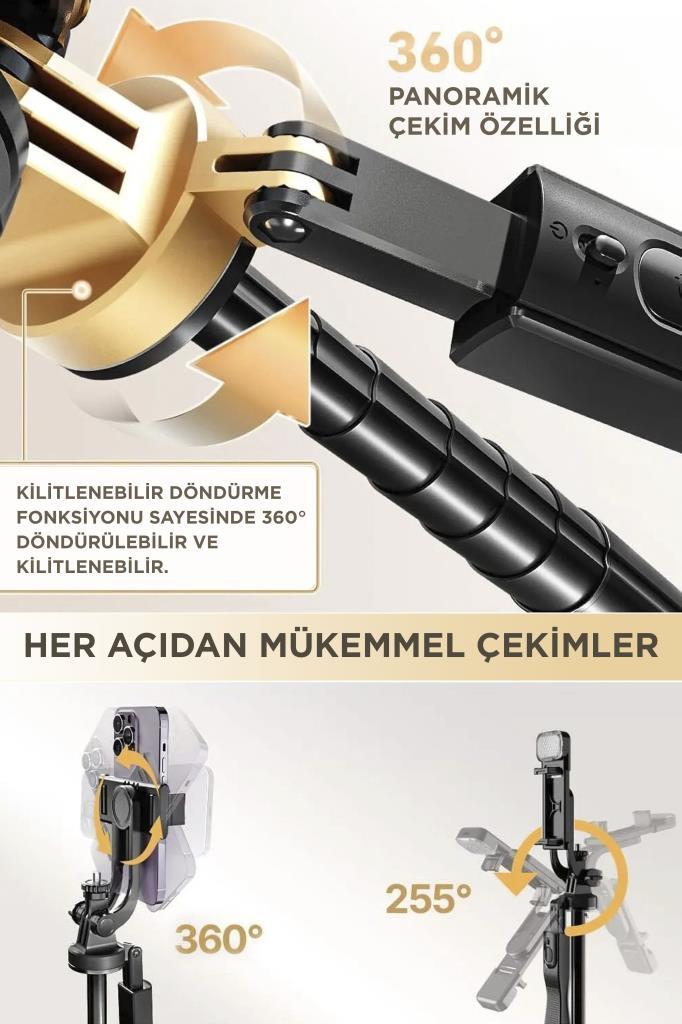 Torima%20L16%20Çok%20Amaçlı%20Tripod%20Selfie%20Kumandalı%20153%20Cm%20Anroid%20İos%20Go%20Pro%20Uyumlu