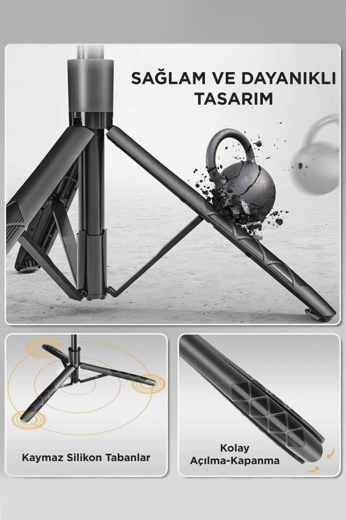 Torima%20L16%20Çok%20Amaçlı%20Tripod%20Selfie%20Kumandalı%20153%20Cm%20Anroid%20İos%20Go%20Pro%20Uyumlu