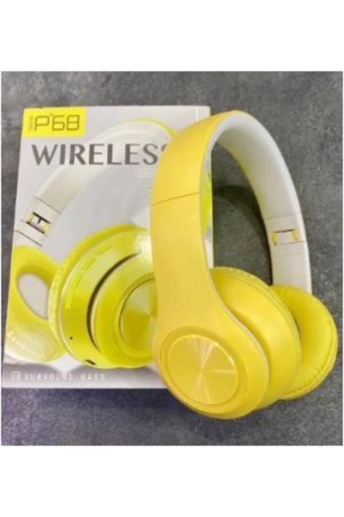 P68%20Bluetooth%20Kablosuz%20Stereo%20Kulaklık%20-%20Sarı