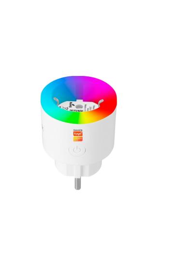 Vothoon Akım Korumalı Akıllı Priz Rgb Işıklı Wifi Tuya Destekli Android Ve Ios Destekli