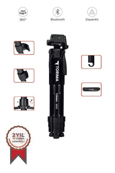 Torima 8850 Profesyonel 1.2m Su Terazili Tripod Kamera Tripod