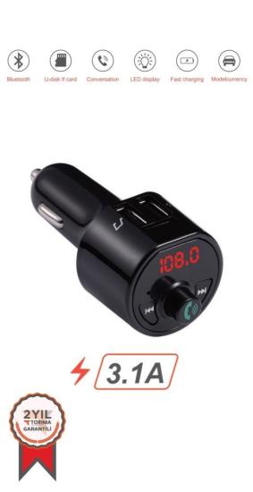 Torima G10 PD Şarj Özellikli Dijital Göstergeli Bluetooth Fm Transmitter Siyah