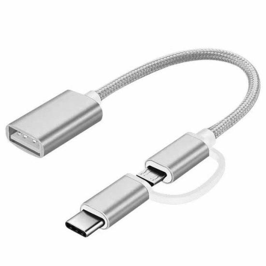 OTG adaptör kablosu USB 3.0 mikro USB-C tip C Data Sync adaptörü