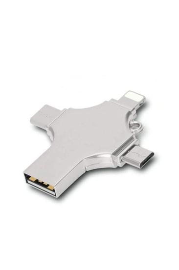 Otg 4in1 Cep Telefonu Çok Fonksiyonlu Usb Flash Bellek 64 gb Type-C, Micro SD ve Kart Okuyucu