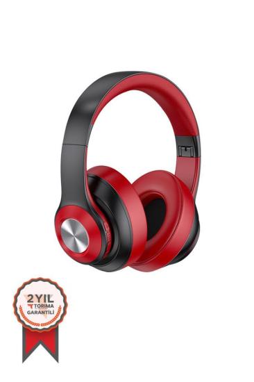 TORİMA SN-85 Kablosuz Kulaklık Bluetooth 5.1 Siyah-Kırmızı