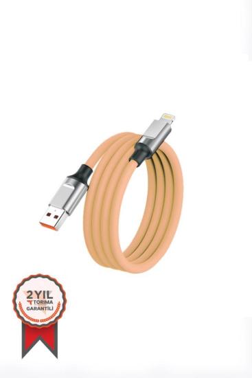 Torima Turuncu 2.4a Lightning Halat Şarj-data Kablosu