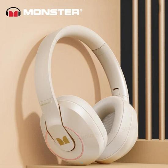 Monster Storm XKH01 Kablosuz Bluetooth Kulaklık Krem