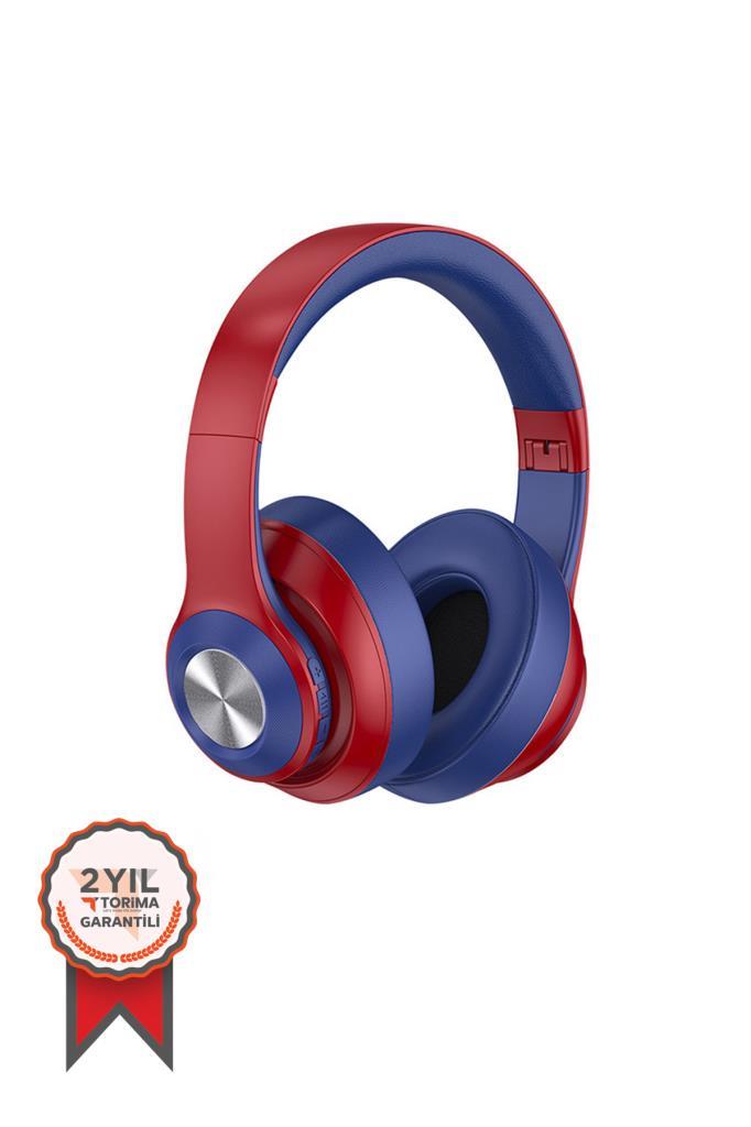 TORİMA%20SN-85%20Kablosuz%20Kulaklık%20Bluetooth%205.1%20Kırmızı-Mavi