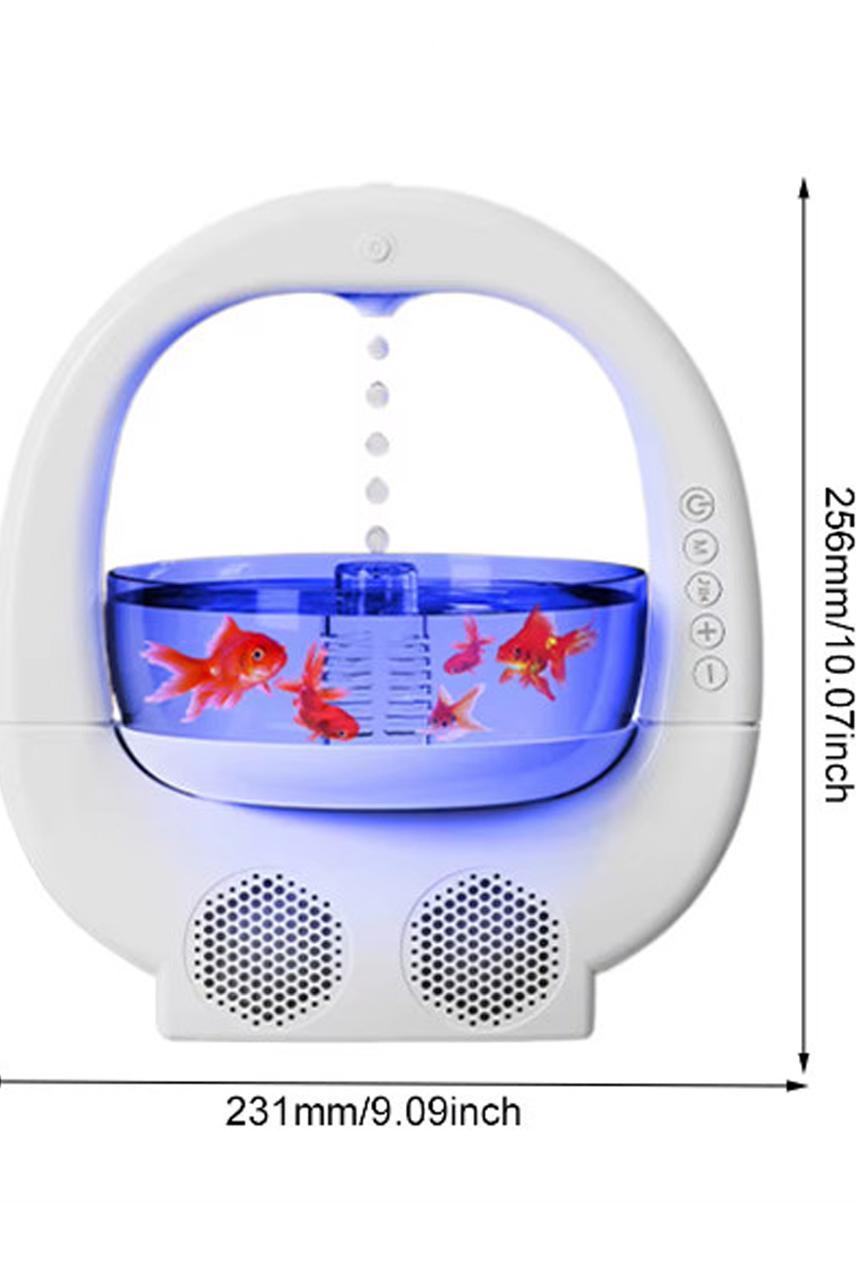 Akvaryum%20model%20ışıklı%20hava%20nemlendirici%20ve%20Hoparlör%20700%20Ml%20beyaz