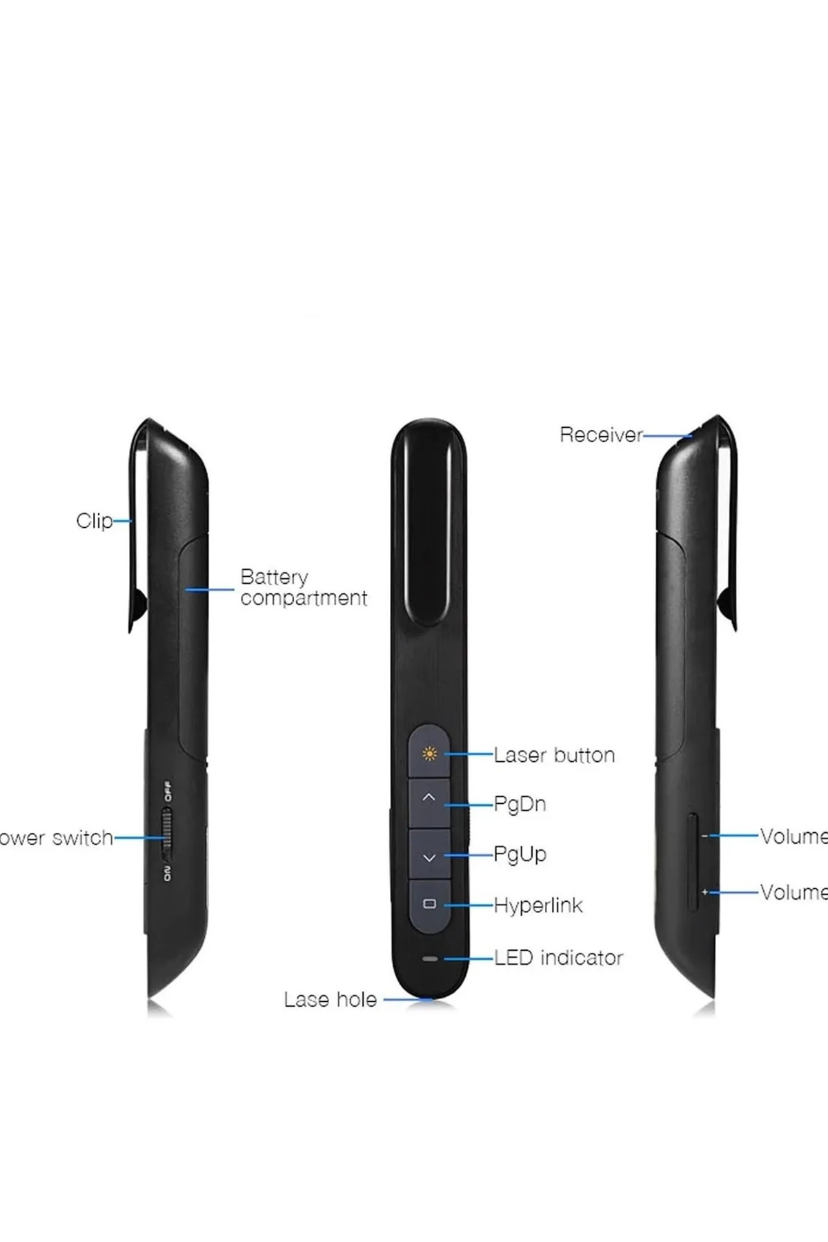 Vothoon%20Sunum%20Kumandası%20Wireless%20Presenter%20Laser%20Pointer%20Kalem