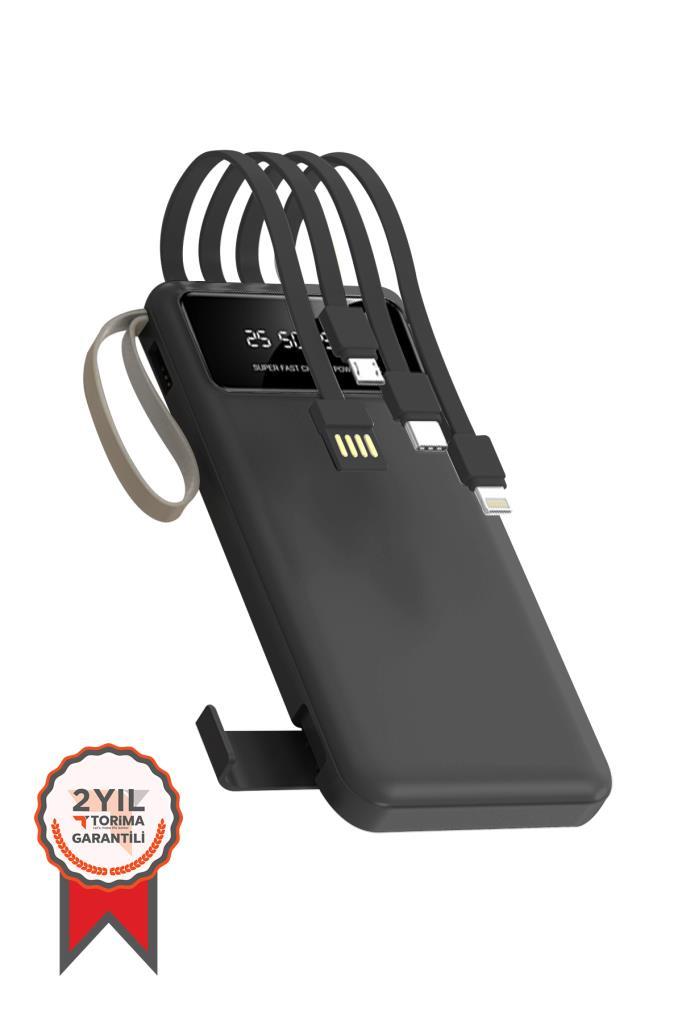 Torima%20Hızlı%20Şarj%20Özellikli%204%20Çıkışlı%2010.000%20Mah%20Powerbank%20Siyah