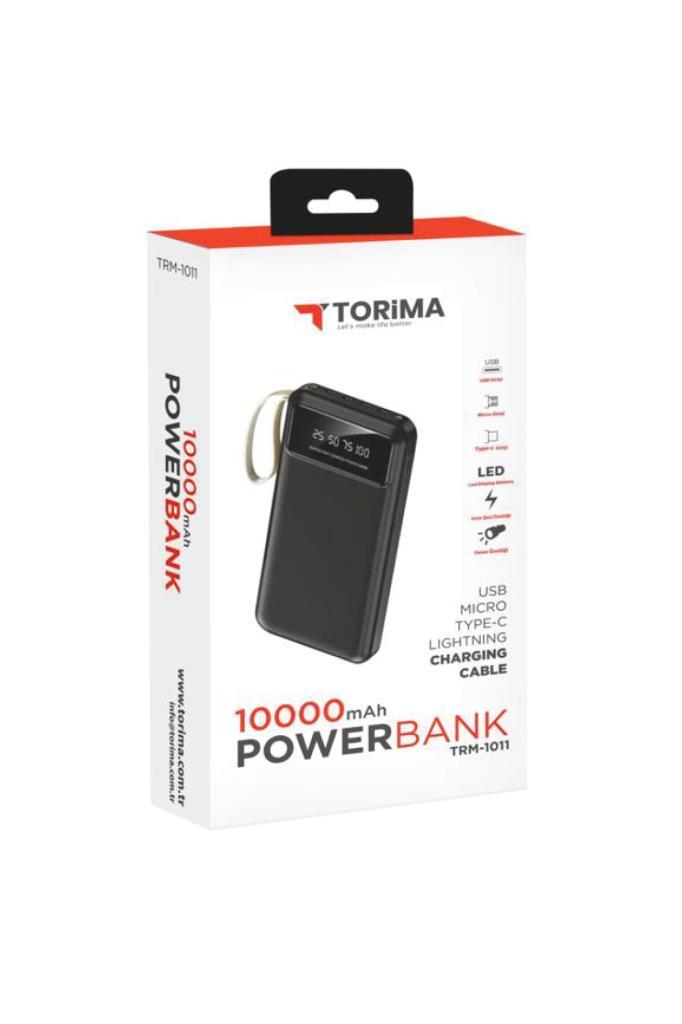 Torima%20Hızlı%20Şarj%20Özellikli%204%20Çıkışlı%2010.000%20Mah%20Powerbank%20Siyah