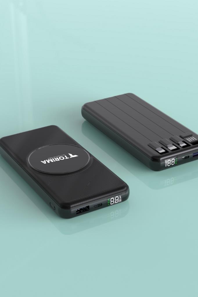 Torima%20TRM-1014%20Siyah%2010.000mAh%20Wirelles%20Dijital%20Göstergeli%20Hızlı%20Şarjlı%20Powerbank