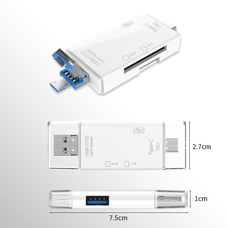 Torima%206%20in%201%20Kart%20Okuyucu%20Adaptör%20Usb-Otg%20Hub%20Type-C%20YD-40